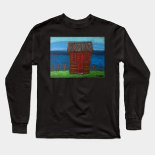 Shed by the Sea - Matanaka, Otago, New Zealand Long Sleeve T-Shirt